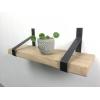 Eiken wandplank boomkant 50 cm in 30 cm diepe plankdragers