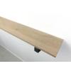 Eiken 18mm wandplank recht 140 cm op 30 cm diepe plankdragers