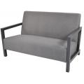 Verona aluminium Loungebank grijs - 2 persoons