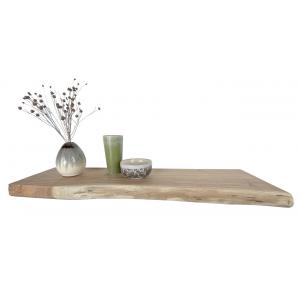 Zwevende wandplank acacia boomstam 100 x 30 cm