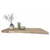 Zwevende wandplank acacia boomstam 140 x 20 cm