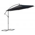 Zweefparasol Menorca 300 cm zwart