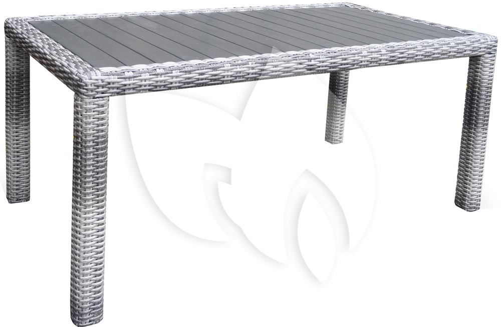 SenSLine Cayenne wicker tuintafel met polywood blad 180 cm